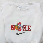 Get Festive with Papa Grumpy Smurf x Nike Christmas Embroidered Sweatshirt: Perfect Gift for Merry Christmas!