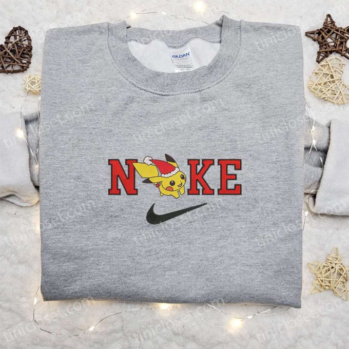 Pikachu Run x Nike Christmas Sweatshirt: Merry Embroidered Shirt – Best Gift Ideas!