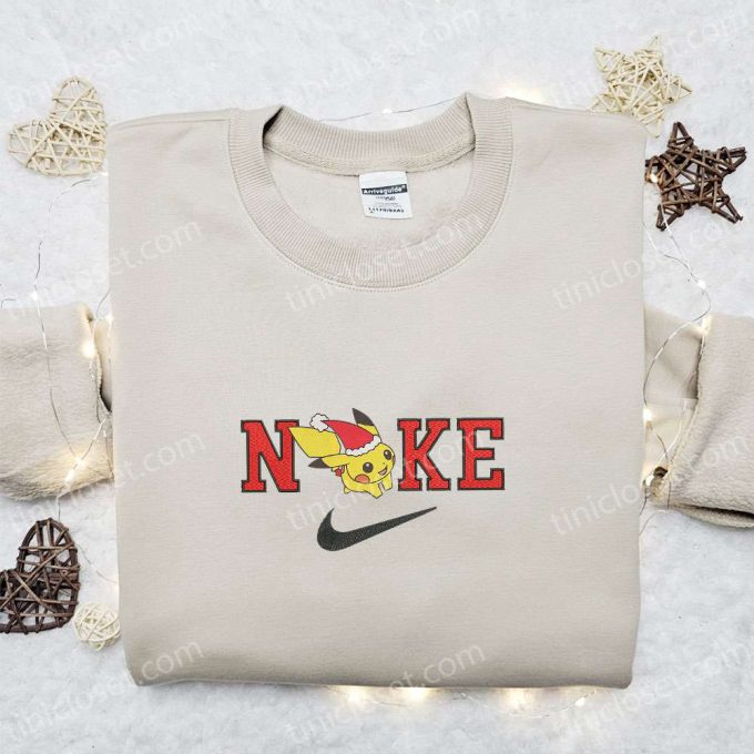 Pikachu Run x Nike Christmas Sweatshirt: Merry Embroidered Shirt – Best Gift Ideas!