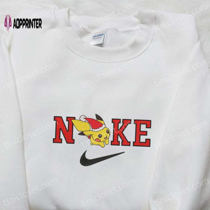 Pikachu Run x Nike Christmas Sweatshirt: Merry Embroidered Shirt – Best Gift Ideas!