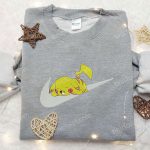 Pikachu Sleep x Nike Swoosh Embroidered Sweatshirt – Pokemon & Nike Inspired Shirt