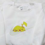 Pikachu Sleep x Nike Swoosh Embroidered Sweatshirt – Pokemon & Nike Inspired Shirt