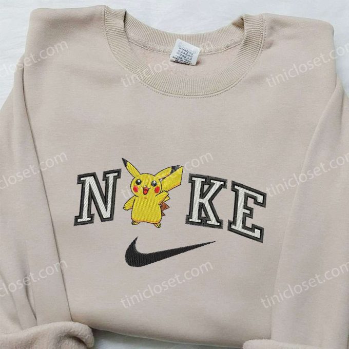 Pikachu x Nike Embroidered Sweatshirt – Pokemon & Nike Inspired Shirt