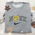 Pikachu x Nike Embroidered Sweatshirt – Pokemon & Nike Inspired Shirt