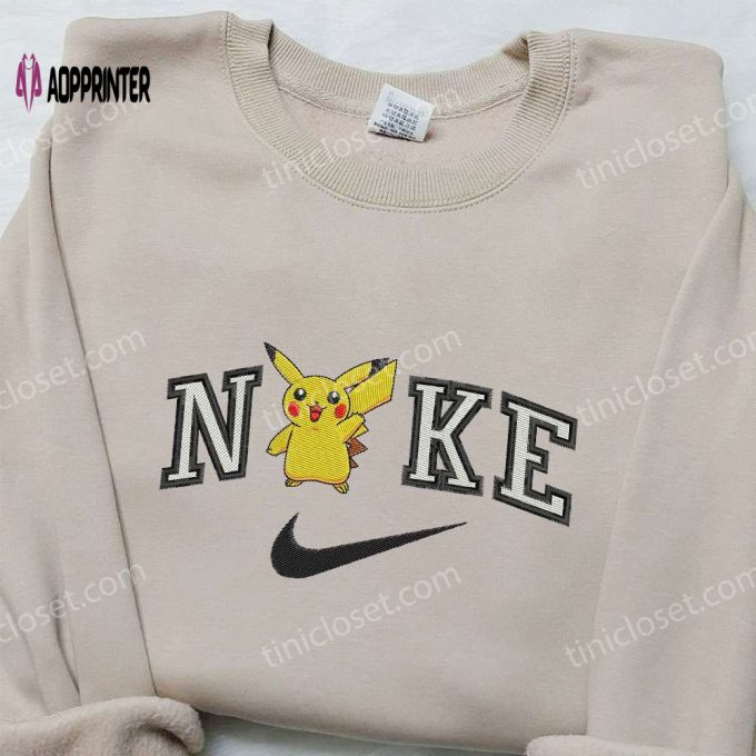 Pikachu x Nike Embroidered Sweatshirt – Pokemon & Nike Inspired Shirt