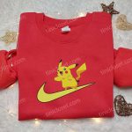 Pikachu x Nike Swoosh Anime Hoodie & Pokemon Embroidered Shirt: Trendy Nike Inspired Apparel