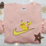 Pikachu x Nike Swoosh Anime Hoodie & Pokemon Embroidered Shirt: Trendy Nike Inspired Apparel