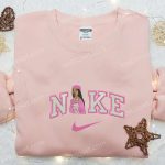 Pink Bratz Doll x Nike Swoosh Sweatshirt: Custom Embroidered Hoodie Perfect Family Gifts