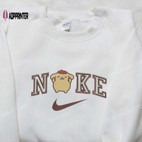 Pompourin x Nike & Hello Kitty Cartoon Sweatshirts Nike Inspired Embroidered Shirts