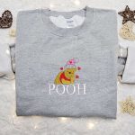 Pooh Love Hearts & Disney Embroidered T-shirt: Valentine s Day Delight