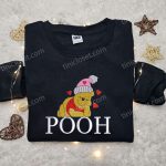 Pooh Love Hearts & Disney Embroidered T-shirt: Valentine s Day Delight