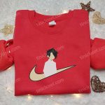 Anime Embroidered Hoodie: Ray x Nike Swoosh Promised Neverland & Nike Inspired Shirts