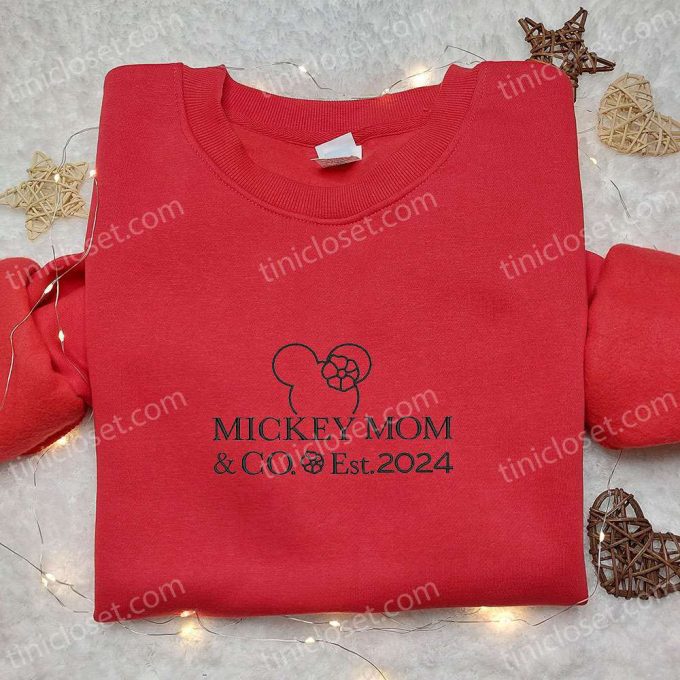 Retro Mickey Mom Embroidered Shirt – Disney Characters Mother’s Day Gift Ideas