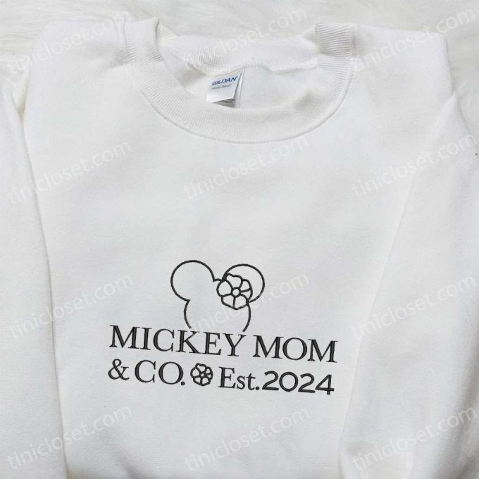 Retro Mickey Mom Embroidered Shirt – Disney Characters Mother’s Day Gift Ideas