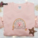 Retro Rainbow Mama Embroidered Shirt – Perfect Holiday & Mother’s Day Gift