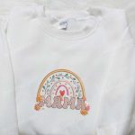 Retro Rainbow Mama Embroidered Shirt – Perfect Holiday & Mother’s Day Gift