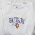 Disney Characters Embroidered Sweatshirt – Roo x Nike Cartoon Design with Nike-Inspired Hoodie