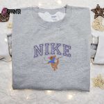 Disney Characters Embroidered Sweatshirt – Roo x Nike Cartoon Design with Nike-Inspired Hoodie