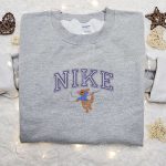 Disney Characters Embroidered Sweatshirt – Roo x Nike Cartoon Design with Nike-Inspired Hoodie