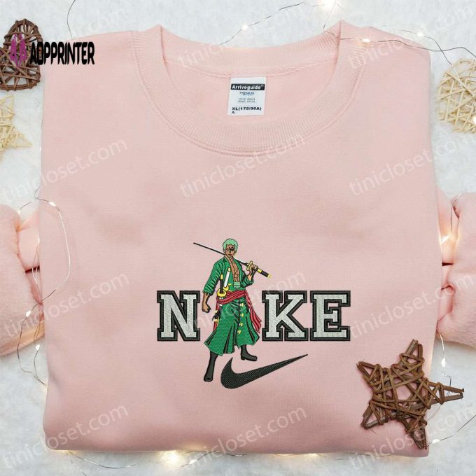 Roronoa Zoro x Nike Anime Sweatshirt: One Piece Embroidered Hoodie