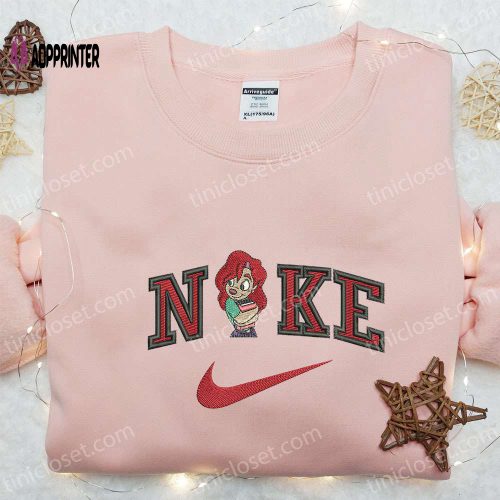 Disney Characters Embroidered Sweatshirt – Roo x Nike Cartoon Design with Nike-Inspired Hoodie