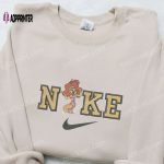 Roxanne x Nike Cartoon Embroidered Sweatshirt: Disney Characters & Nike Inspired Hoodie