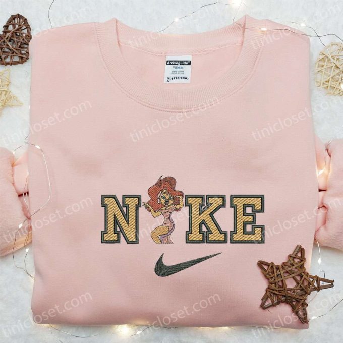 Roxanne x Nike Cartoon Embroidered Sweatshirt: Disney Characters & Nike Inspired Hoodie