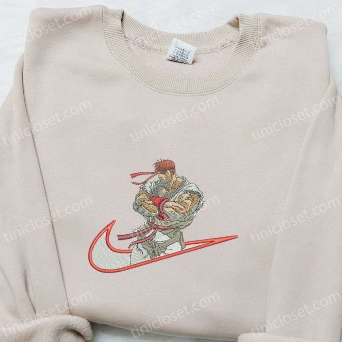 Ryu x Swoosh Hoodie & Street Fighter Embroidered Shirt – Best Family Gift Ideas