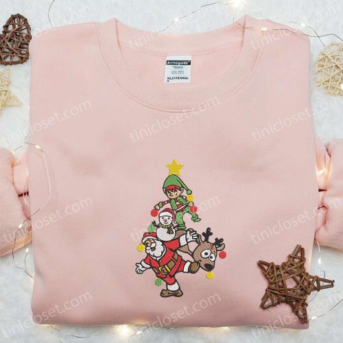 Santa Xmas Embroidered Sweatshirt & Hoodie: Perfect Family Gifts for Christmas