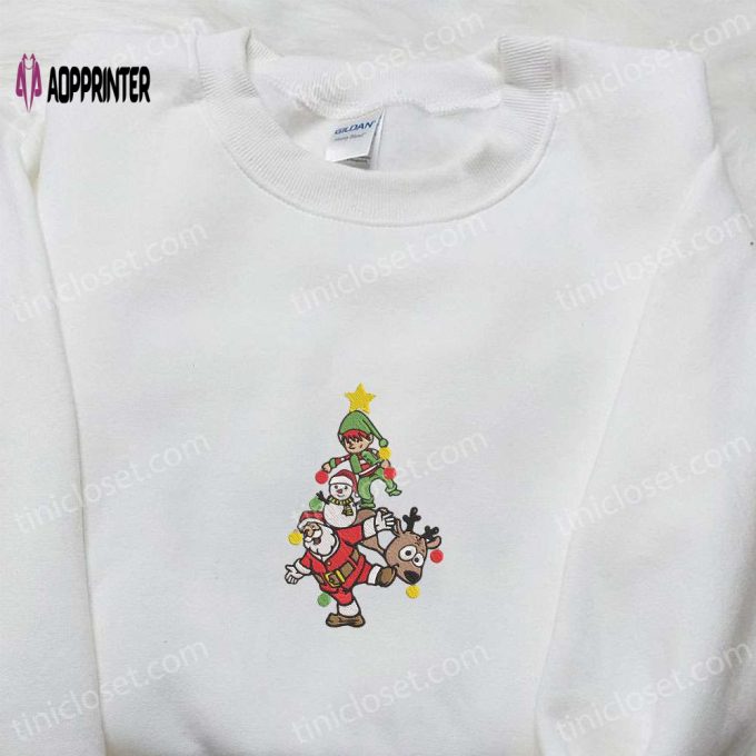 Santa Xmas Embroidered Sweatshirt & Hoodie: Perfect Family Gifts for Christmas