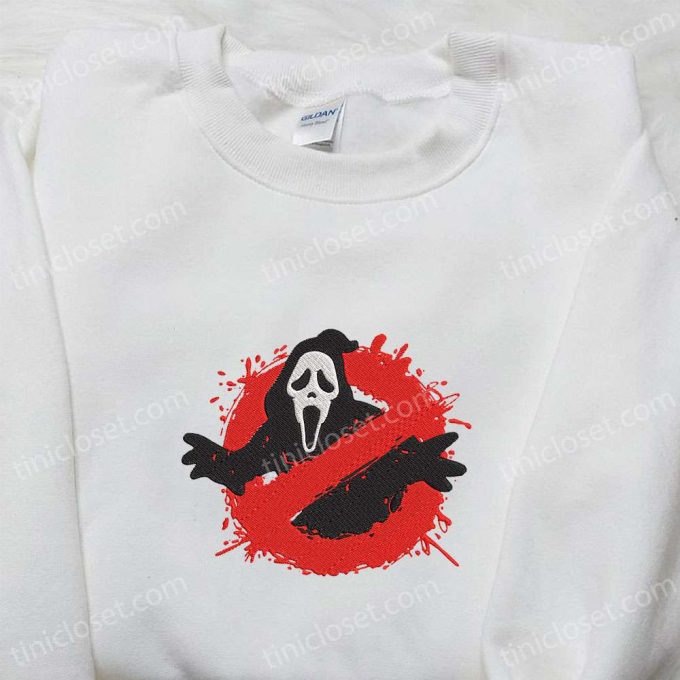 Scream Ghostface Embroidered Sweatshirt: Best Horror Movie Gift Ideas