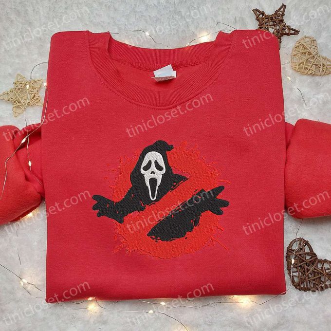 Scream Ghostface Embroidered Sweatshirt: Best Horror Movie Gift Ideas