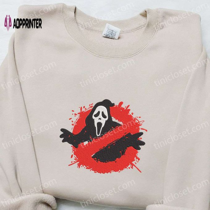 Scream Ghostface Embroidered Sweatshirt: Best Horror Movie Gift Ideas