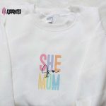 Stylish She Is Mom Embroidered Shirt: Perfect Holiday & Mother s Day Gift Ideas