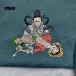 Anime Embroidered Shirt: Shikamaru Zoro Luffy Design Perfect Anime Gift for Fans