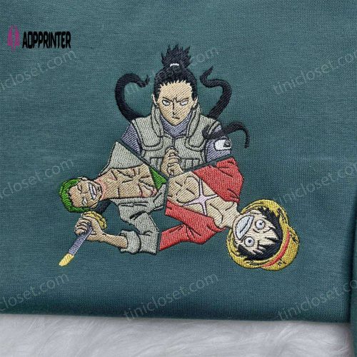 Roronoa Zoro One Piece Embroidered Shirt & Sweatshirt: Anime Gifts for Fans