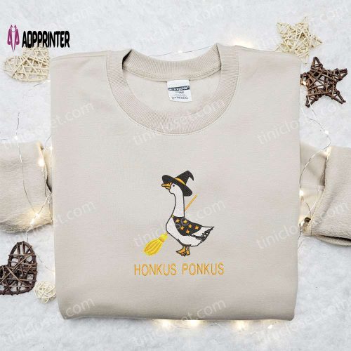 Silly Goose Honkus Ponkus Embroidered Shirt – Animal & Halloween Design