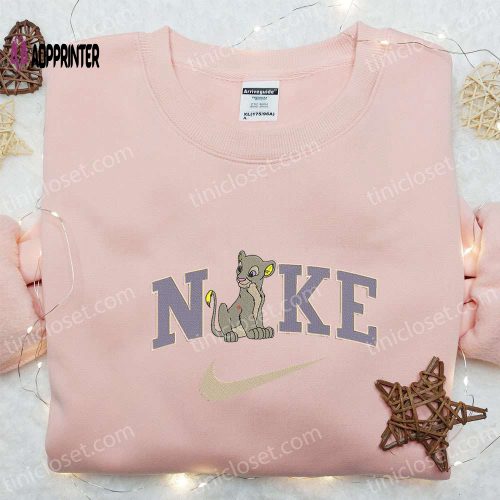 Disney Lion King Embroidered Hoodie + Nike Silver Nala Shirt & Sweatshirt