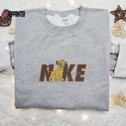 Simba Smile x Nike Embroidered Sweatshirt: The Lion King Shirt Perfect Gift for All Occasions