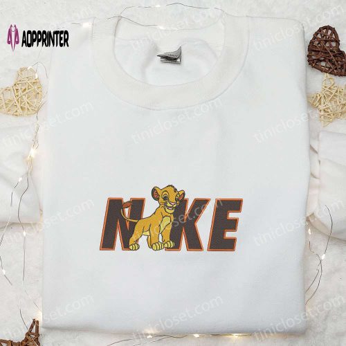 Simba x Nike Embroidered Shirt & Lion King Hoodie: Disney & Nike Inspired Sweatshirt