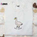 Slay Goose Embroidered Shirt – Animal & Funny Design for Ultimate Style