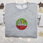 Snoopy & Woodstock Xmas Embroidered Shirt & Hoodie: Perfect Family Gifts