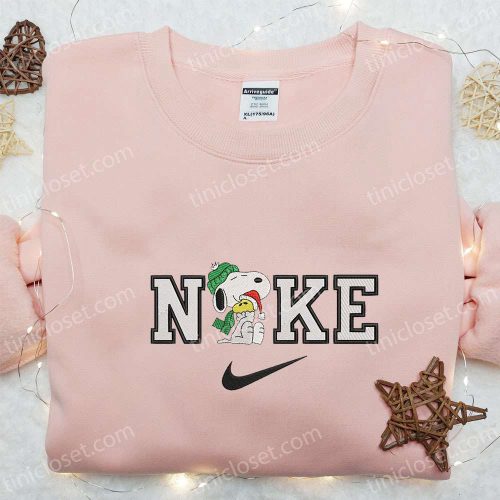 Snoopy & Woodstock Xmas x Nike Embroidered Shirt & Disney Peanuts Hoodie – Best Christmas Gifts for Family