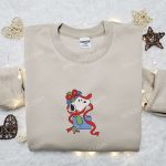 Snoopy Christmas Gift Box Embroidered Shirt & Peanuts Cartoon Hoodie: Perfect Family Christmas Gifts