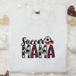 Soccer Mama Embroidered Shirt & Sports Hoodie: Perfect Mother’s Day Gift Idea