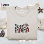 Soccer Mama Embroidered Shirt & Sports Hoodie: Perfect Mother’s Day Gift Idea