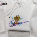 Dragon Ball Hoodie: Son Gohan Super Saiyan Sweatshirt with Custom Nike Swoosh – Shop Now!