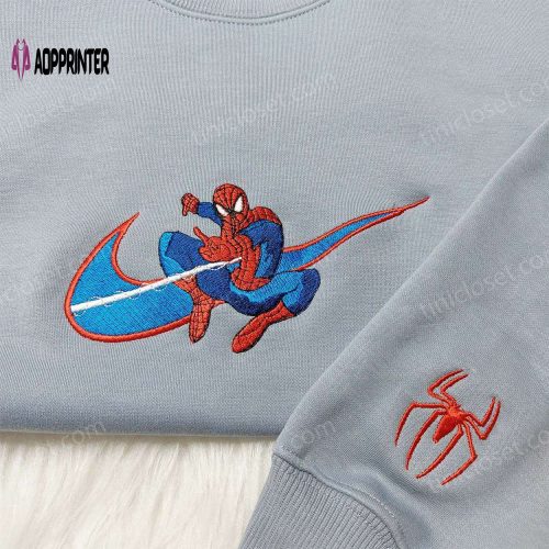 Marvel Spider-Man Nike Shirt & Inspired Hoodie: Embroidered Nike Swoosh Marvel Sweatshirt