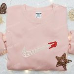 Spider-Man x Swoosh Movie Embroidered Sweatshirt – Marvel Comics Hoodie Best Birthday Gift Ideas