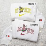 Spongebob and Patrick Star Smoking Embroidered Shirts: Trendy Cartoon Apparel for Fans